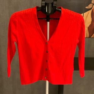 Oui Vibrant Orange Women's Cardigan - 4